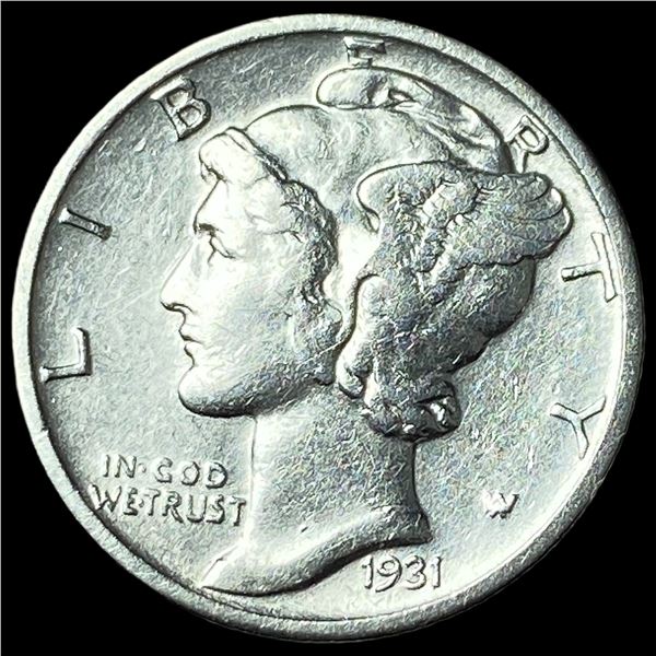 1931-S Silver Mercury Dime CHOICE AU
