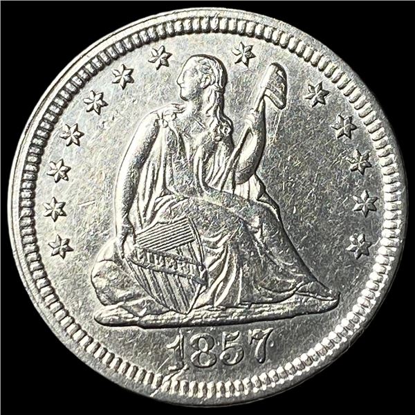 1857 Seated Liberty Quarter CHOICE AU