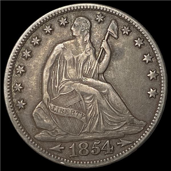 1854-O Silver Half Dollar CLOSELY  UNCIRCULATED
