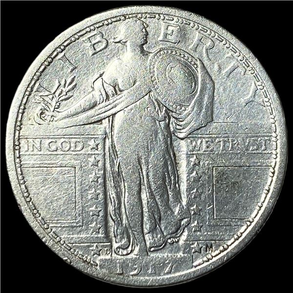 1917 Type 1 Standing Liberty Quarter NEARLY  UNCIRCULATED