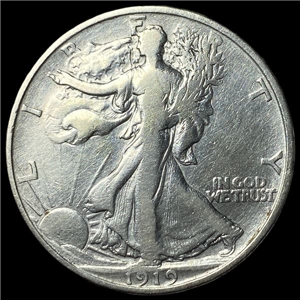 1919-D Silver Walking Liberty Half Dollar  NEARLY UNCIRCULATED
