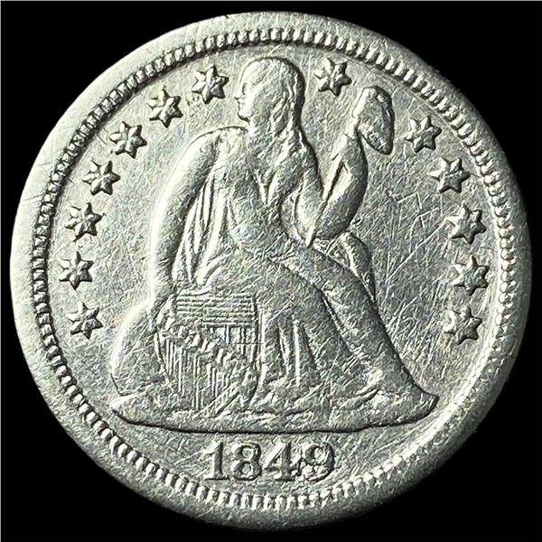 1849-O Silver Seated Liberty Dime CHOICE AU