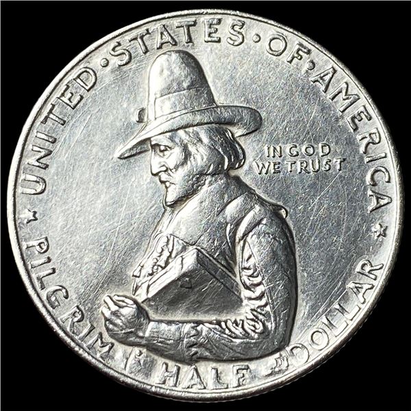 1920 Silver Pilgrim Tercentenary Half Dollar  CLOSELY UNCIRCULATED