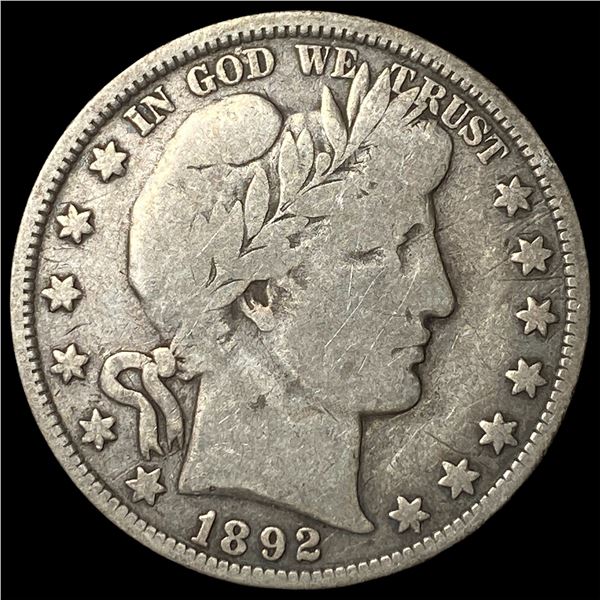 1892 Silver Half Dollar (Barber) NICELY  CIRCULATED