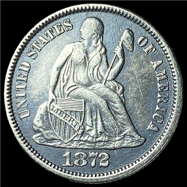 1872 Seated Liberty Dime CLOSELY UNCIRCULATED