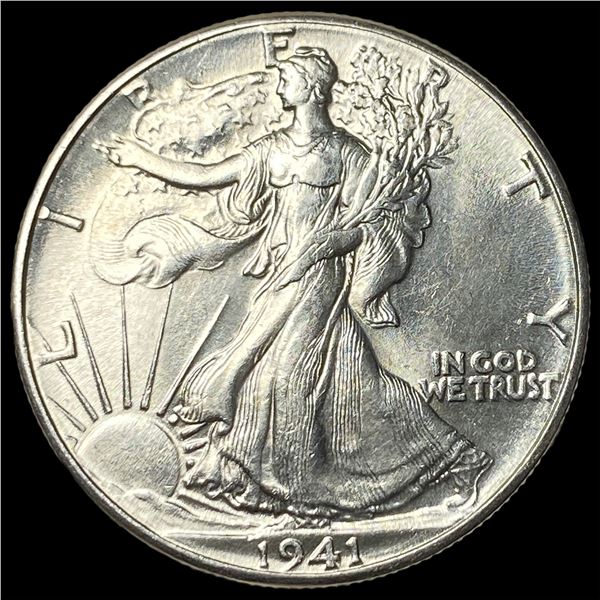 1941-S Silver Walking Liberty Half Dollar GEM  BU