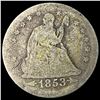 Image 1 : 1853 Arrows Seated Liberty Quarter NICELY  CIRCULATED