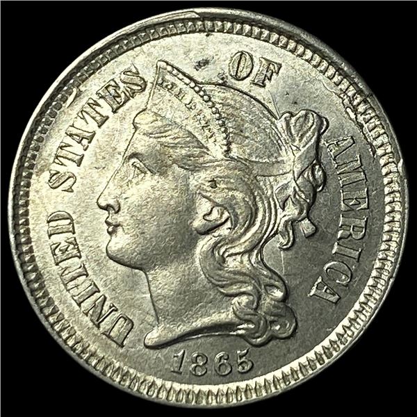 1865 Nickel Three-Cent Piece CHOICE BU