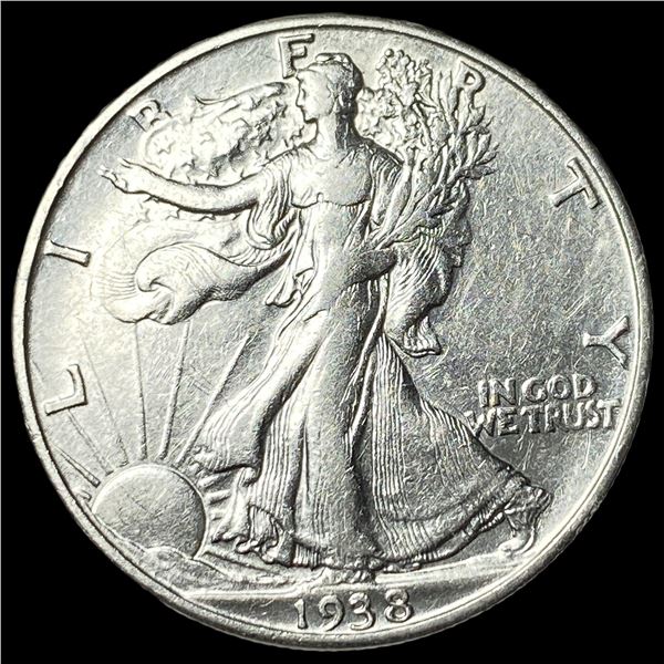 1938-D Silver Walking Liberty Half Dollar  CHOICE AU