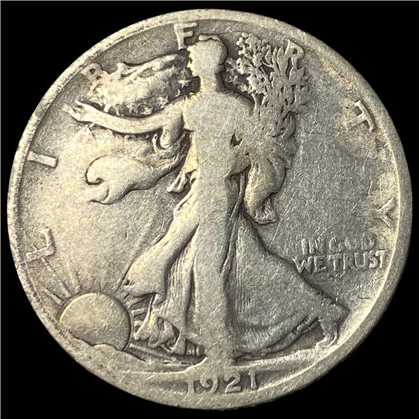 1921-D Silver Walking Liberty Half Dollar  LIGHTLY CIRCULATED