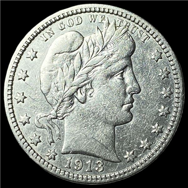 1913 Barber Silver Quarter UNCIRCULATED