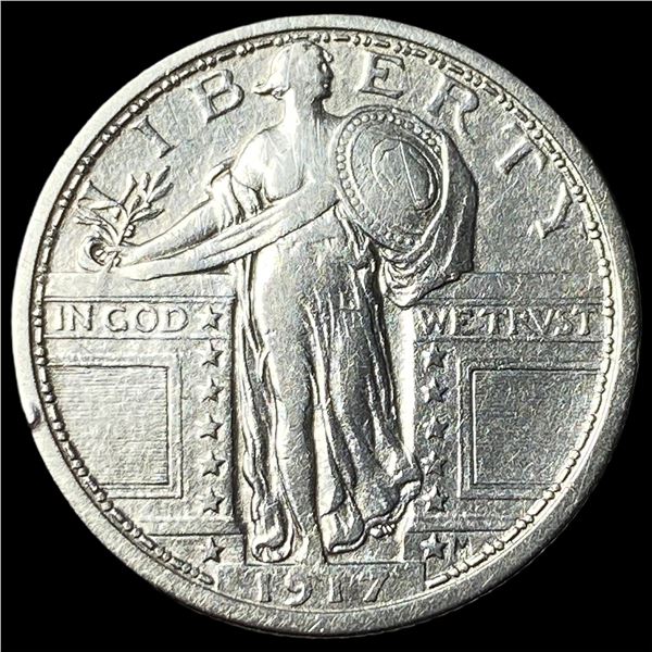 1917 Type 1 Standing Liberty Quarter CHOICE  AU