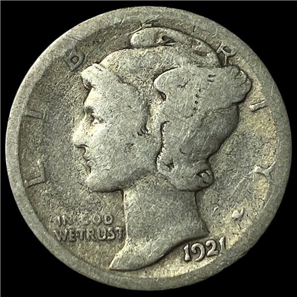 1921 Mercury Dime LIGHTLY CIRCULATED