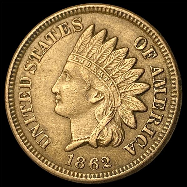 1862 Copper-Nickel Indian Head Cent NEARLY  UNCIRCULATED