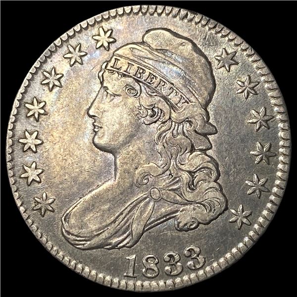 1833 Silver Capped Bust Half Dollar CLOSELY  UNCIRCULATED