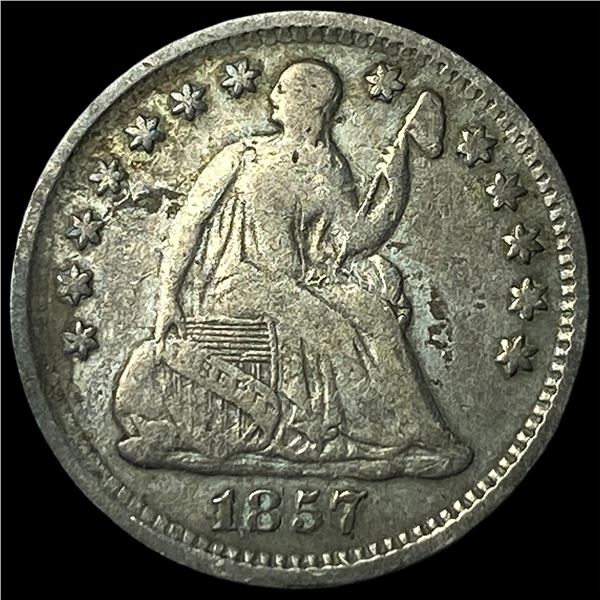 1857 Silver Half Dime NEARLY UNCIRCULATED