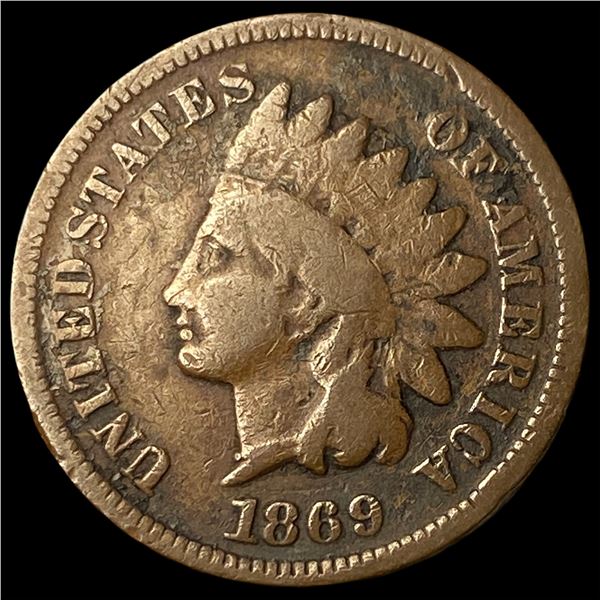 1869 Indian Head Cent LIGHTLY CIRCULATED