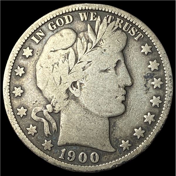 1900-S Silver Barber Half Dollar NICELY  CIRCULATED