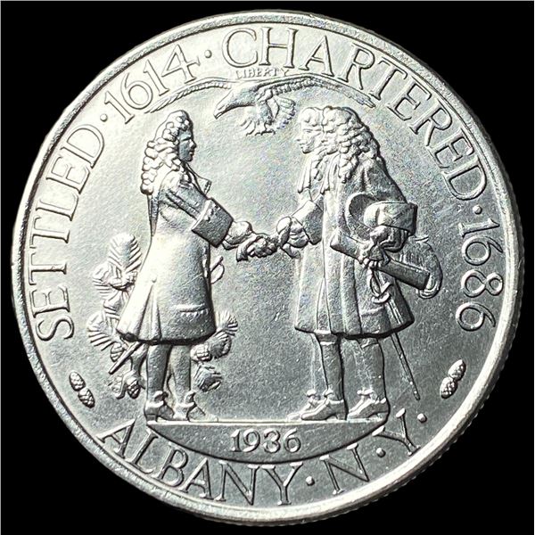 1936 Albany Charter Silver Half Dollar GEM BU