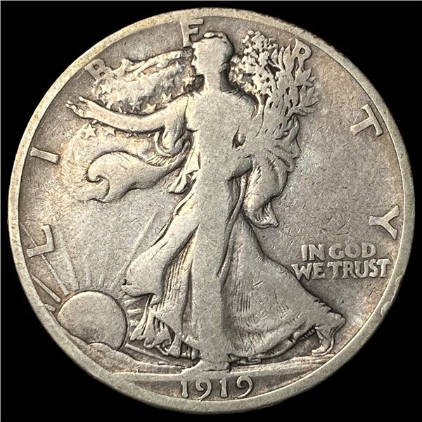 1919-S Silver Walking Liberty Half Dollar  LIGHTLY CIRCULATED