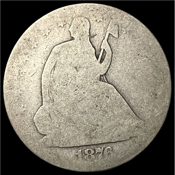 1876 Silver Seated Liberty Quarter NICELY  CIRCULATED