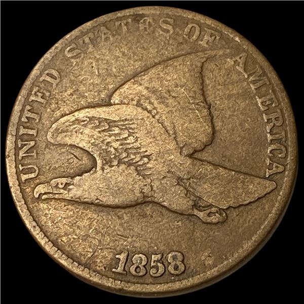 1858 Copper-Nickel Flying Eagle Cent LIGHTLY  CIRCULATED