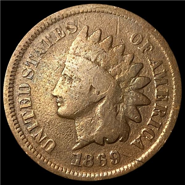 1869 Indian Head Cent NEARLY UNCIRCULATED