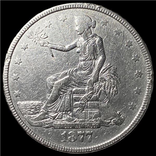 1877 Silver Trade Dollar CHOICE AU