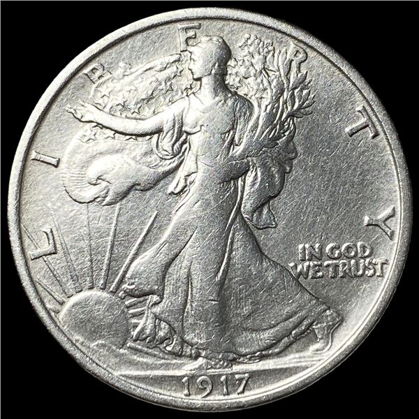 1917-S Silver Half Dollar Walking Liberty  CLOSELY UNCIRCULATED
