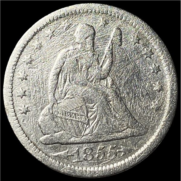 1855 Seated Liberty Quarter LIGHTLY  CIRCULATED