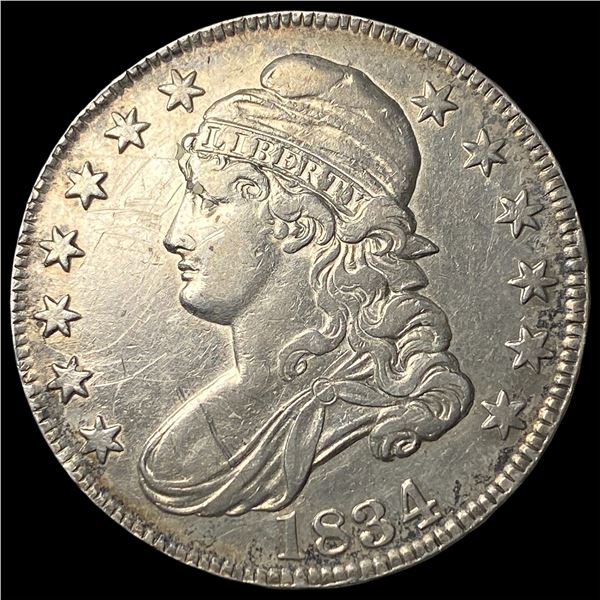 1834 Capped Bust Half Dollar NEARLY  UNCIRCULATED