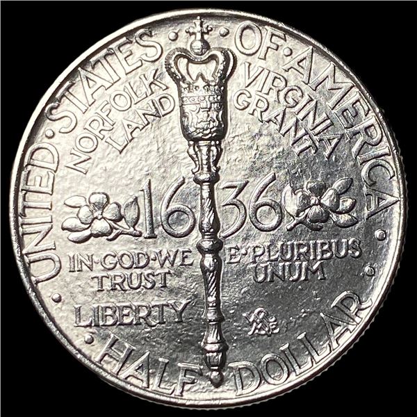 1936 Norfolk Bicentennial Silver Half Dollar  GEM BU