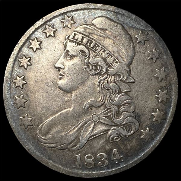 1834 Capped Bust Half Dollar NEARLY  UNCIRCULATED