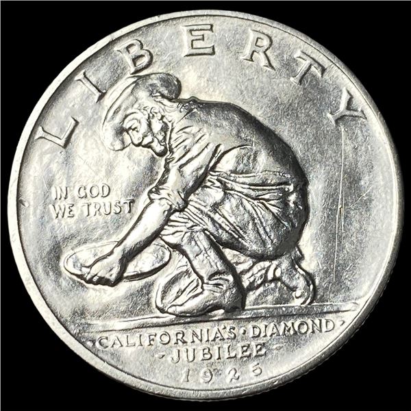 1925-S Silver California Diamond Jubilee Half  Dollar CHOICE BU