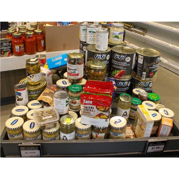 LARGE LOT OF ASSORTED CANNED & DRIED FOOD