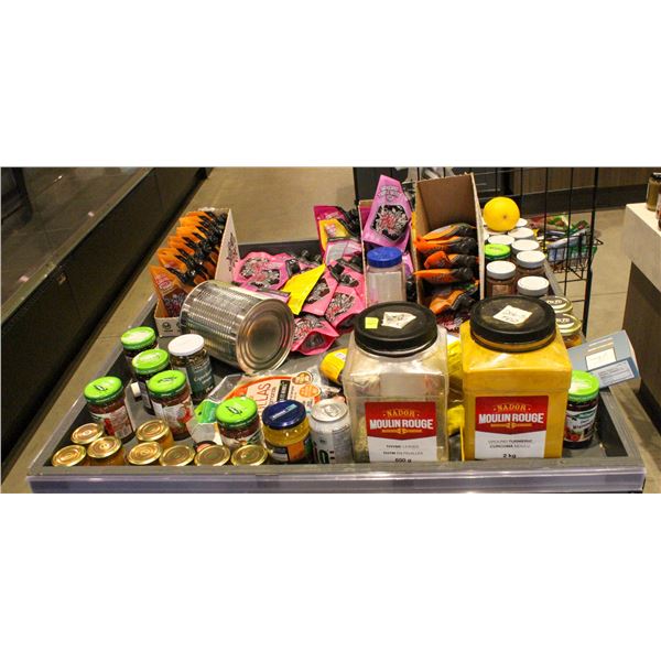 LARGE LOT OF VARIOUS FRUIT SPREADS & DRY