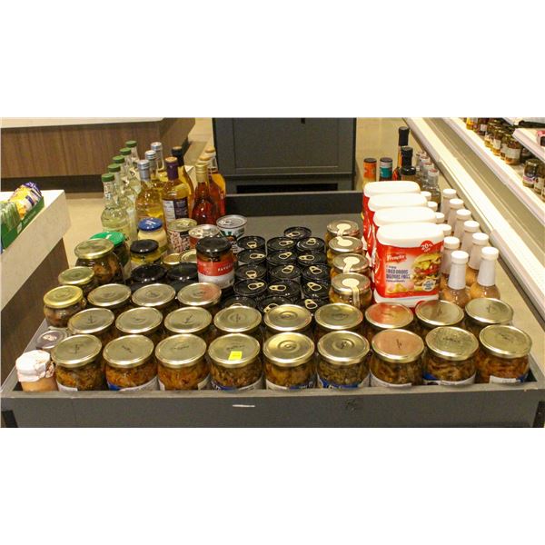 ASSORTED CANNED GOODS & FOOD INGREDIENTS,