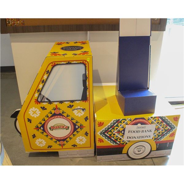 CARDBOARD FOOD BANK DONATIONS TRUCK PROP