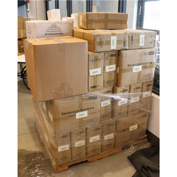 PALLET BEVERAGE NAPKINS & LIDS & OTHER DISPOSABLES