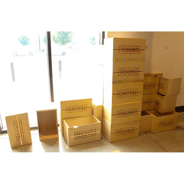 APPROXIMATELY 20 SOLID WOOD CRATES 20" X 12" X 12"
