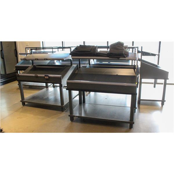 EIGHT ANGLED SHELF 2 TIER PRODUCT DISPLAY STANDS /