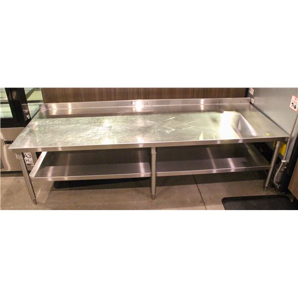83" STAINLESS STEEL EQUIPMENT STAND W/ UNDERSHELF