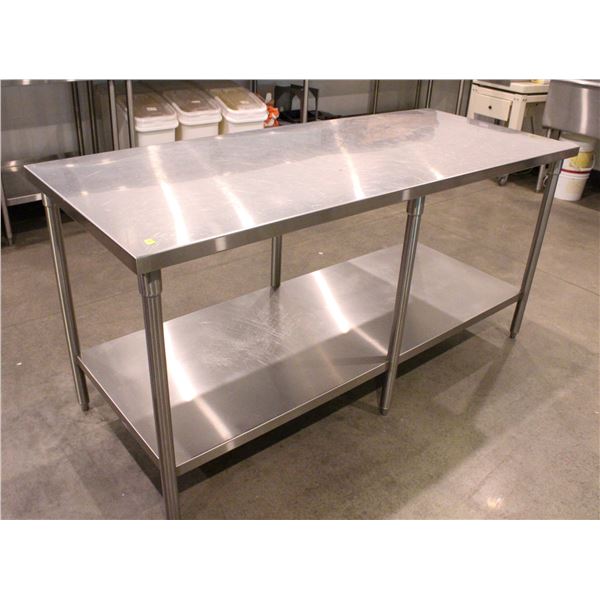 6' STAINLESS STEEL PREP TABLE W/ UNDERSHELF
