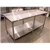 Image 1 : 6' STAINLESS STEEL PREP TABLE W/ UNDERSHELF
