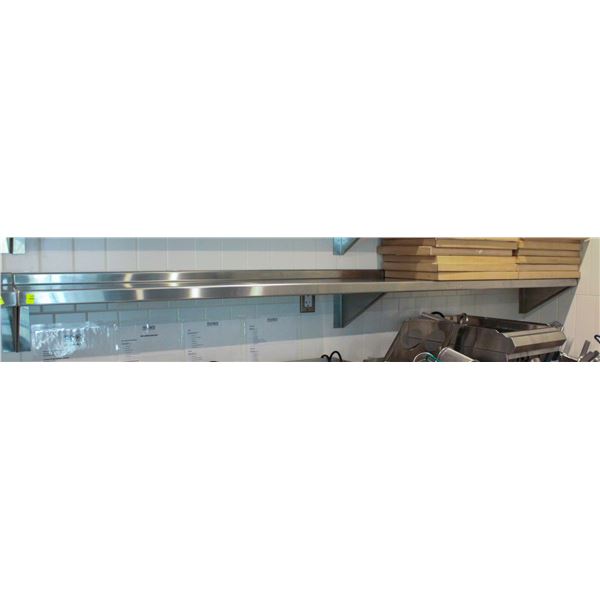 8' STAINLESS STEEL WALLSHELF 84" X 12"