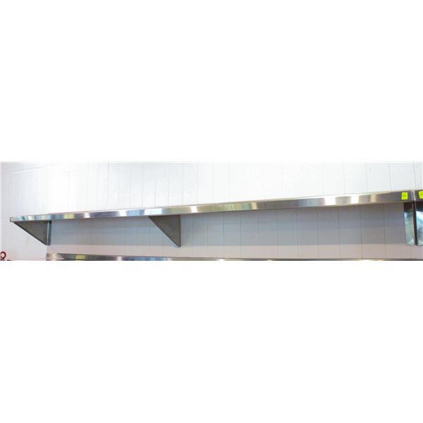 8' STAINLESS STEEL WALLSHELF 84" X 12"