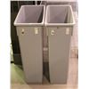 Image 1 : TWO WINCO SLIM TRASH BINS