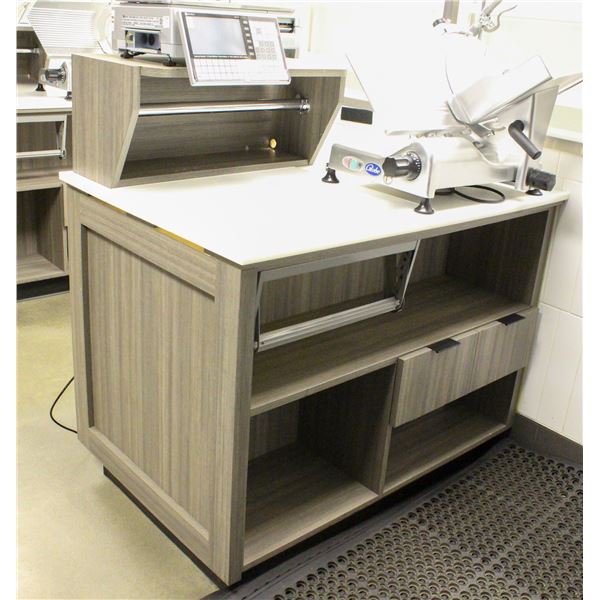 4' CUSTOM MEAT & DELI PACKING STATION W/ POLY TOP