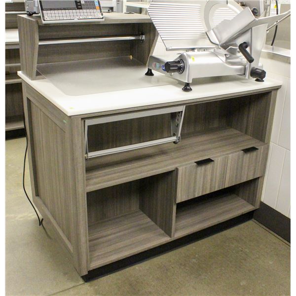 4' CUSTOM MEAT & DELI PACKING STATION W/ POLY TOP