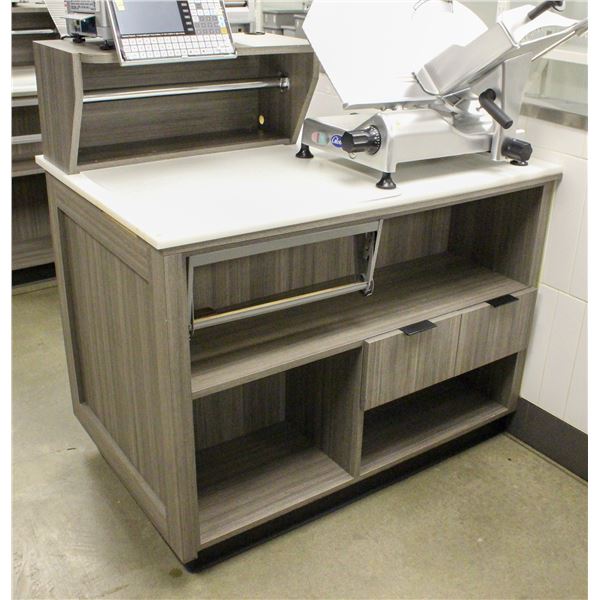 4' CUSTOM MEAT & DELI PACKING STATION W/ POLY TOP